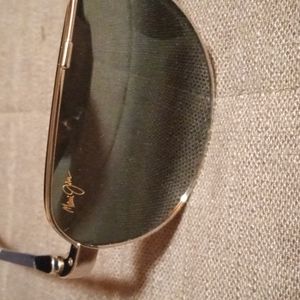 Maui Jem's silver and blue aviator sunglasses